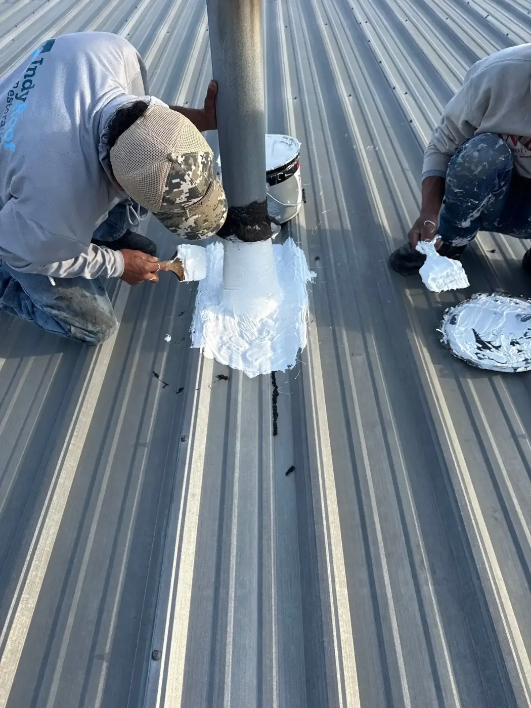 Tarping and dry-in on a Russellville commercial roof